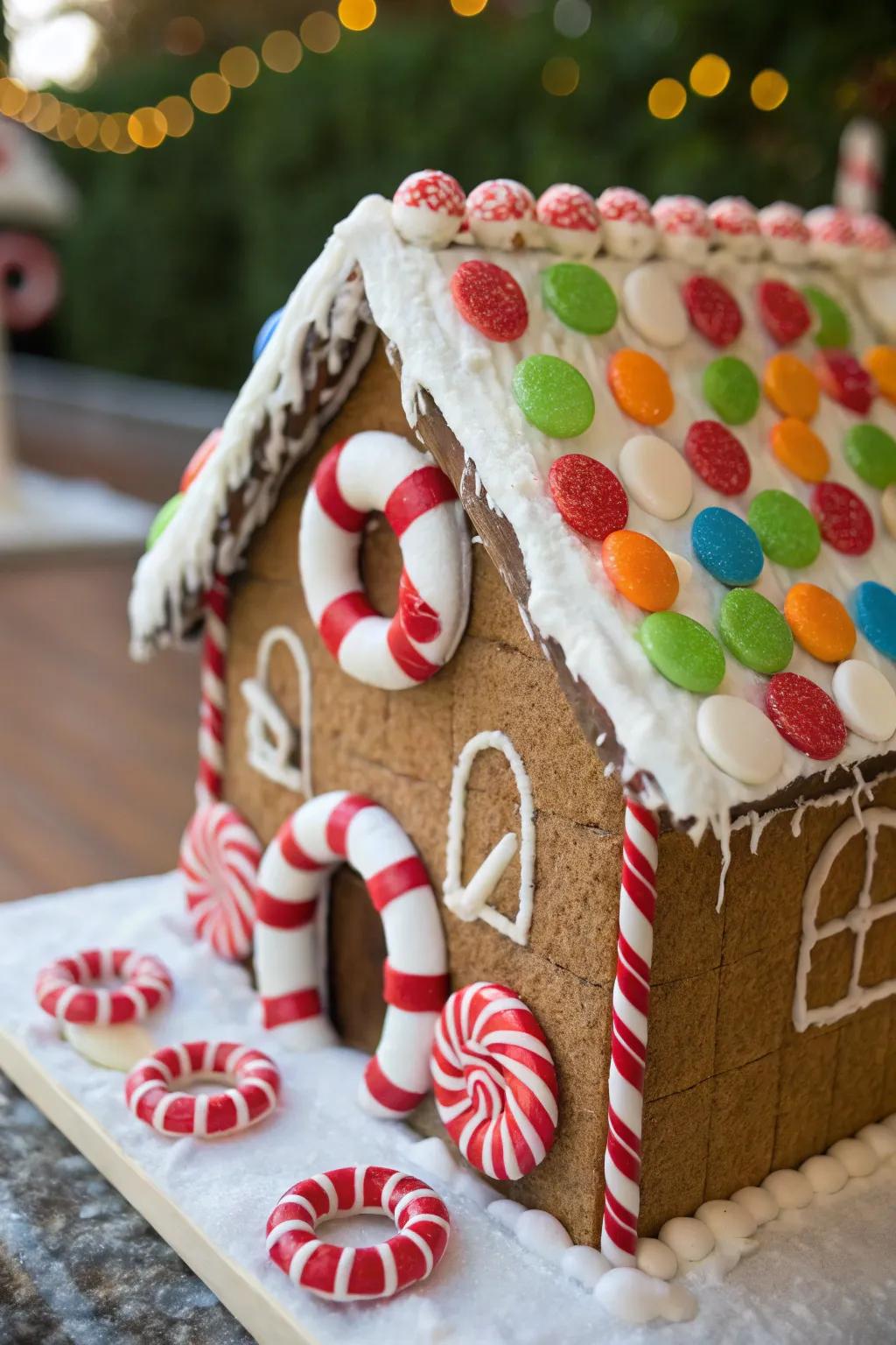 Candy buoys with red licorice stripes add a playful nautical touch.