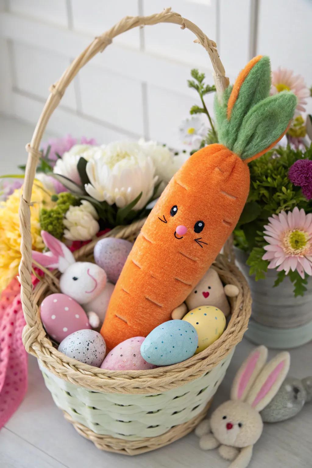 Carrot rattles bring smiles and sensory delight to Easter.