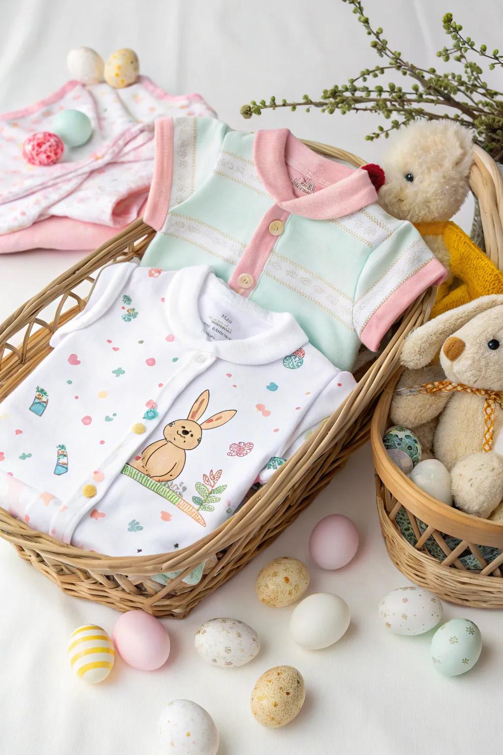 Comfortable pajamas wrap your baby in Easter cheer.