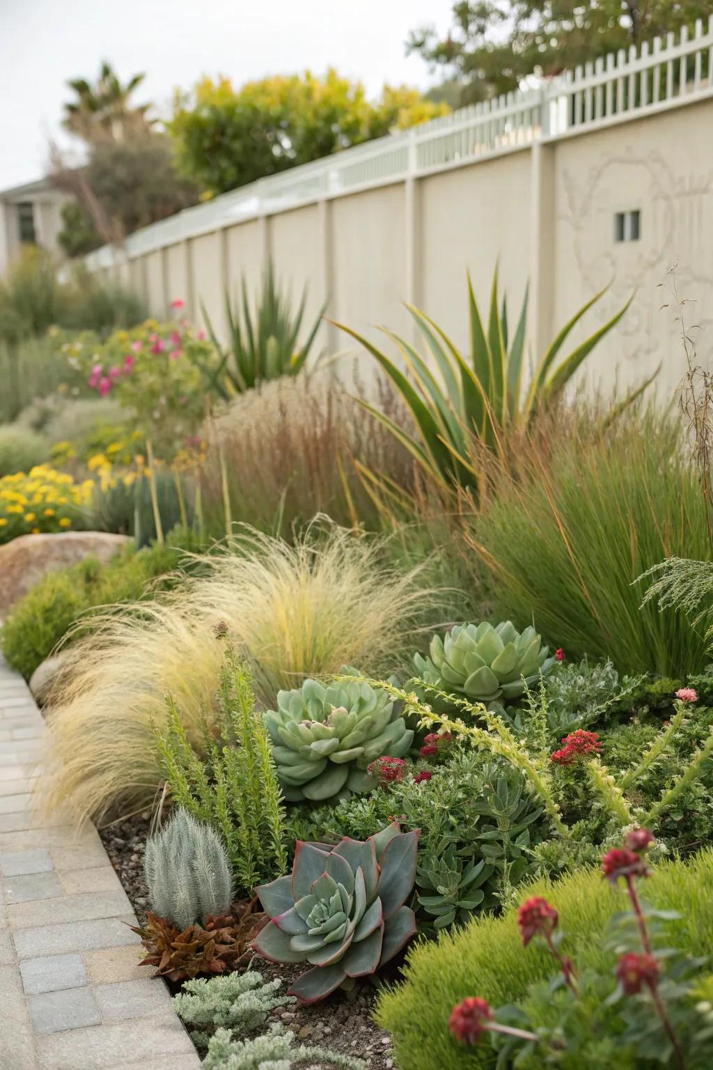 Plants tolerant of dry conditions for a sustainable garden.
