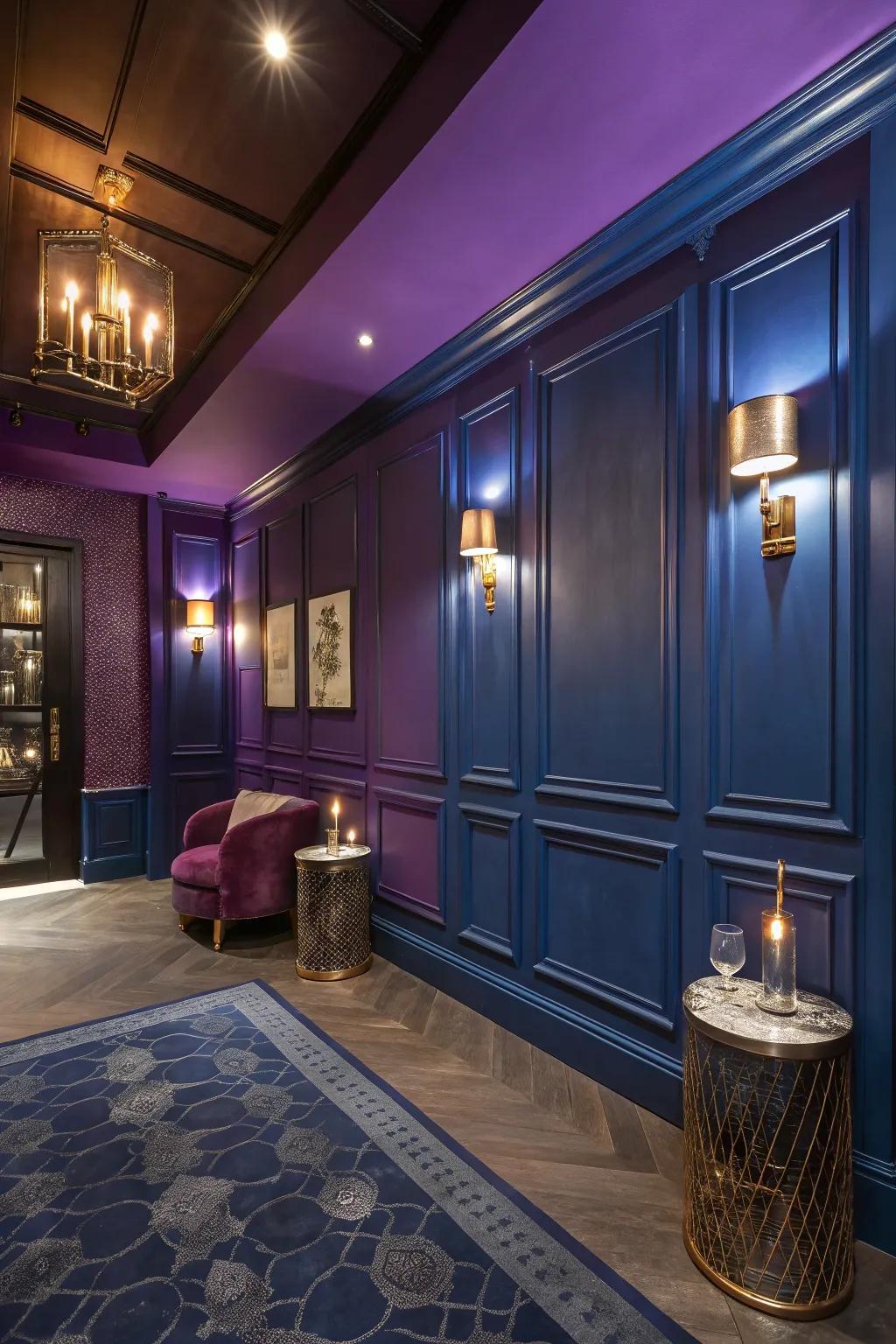 A cosmic color palette creates a tranquil and mysterious atmosphere in any room.