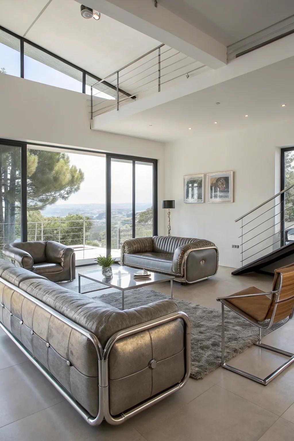 Contemporary furniture adds a sleek, modern touch to any room.