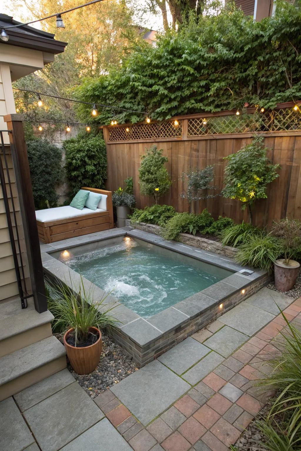 Spa and pool combo for maximum leisure.