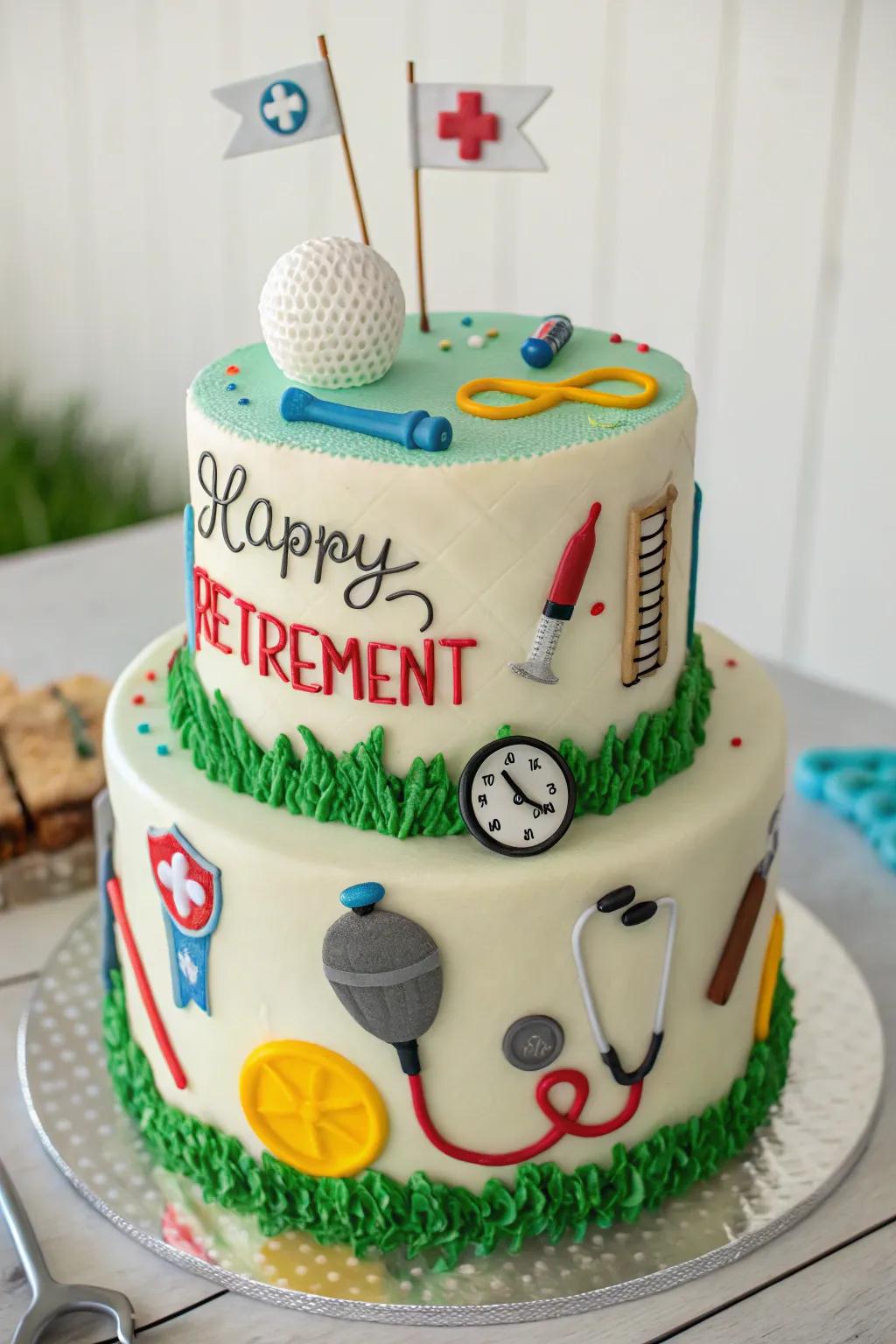 A themed cake is both attractive and delicious.