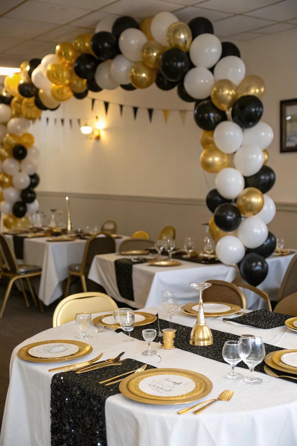 A timeless color palette incorporates a sophisticated element to the celebration.