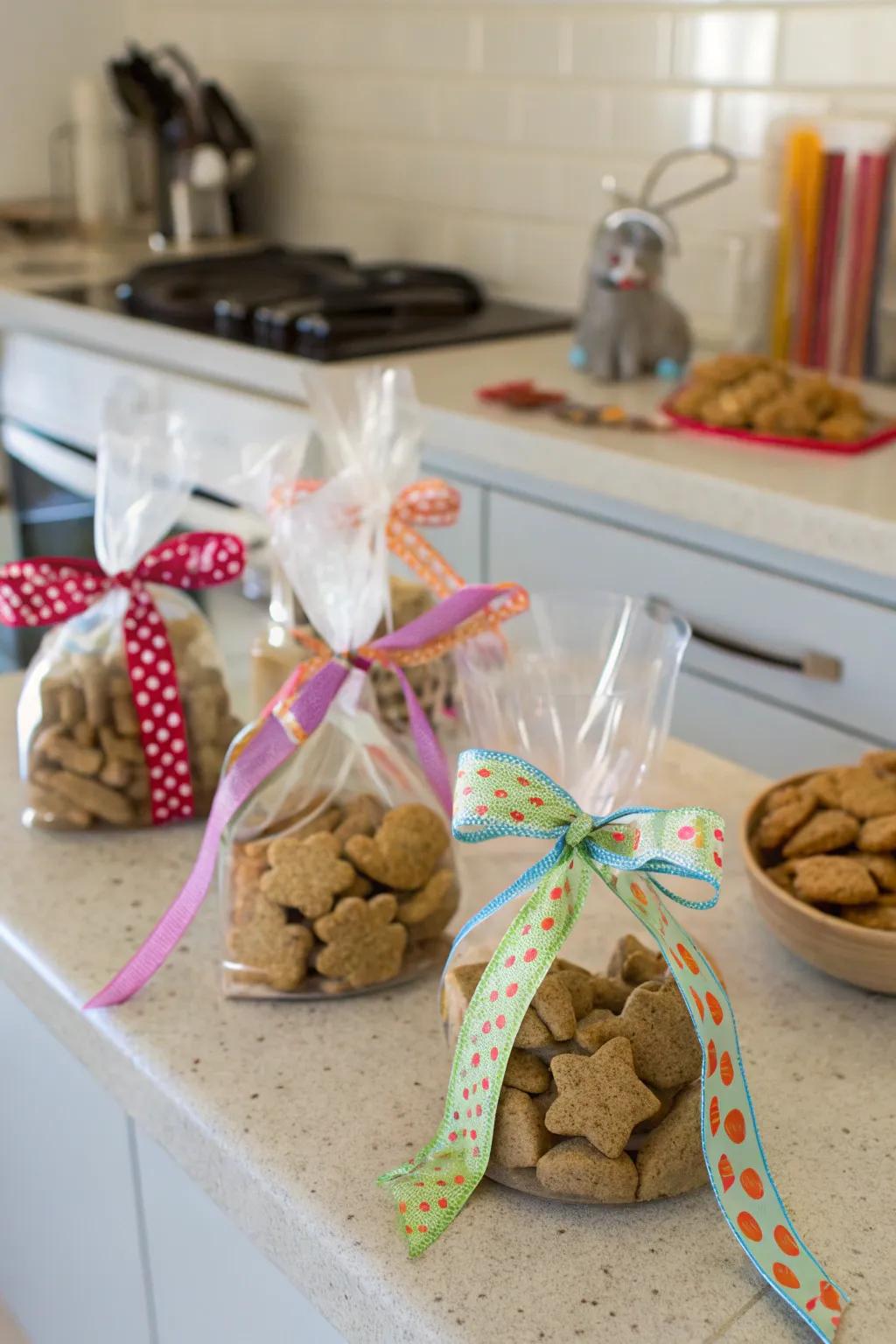 Handmade dog biscuits packed with love.