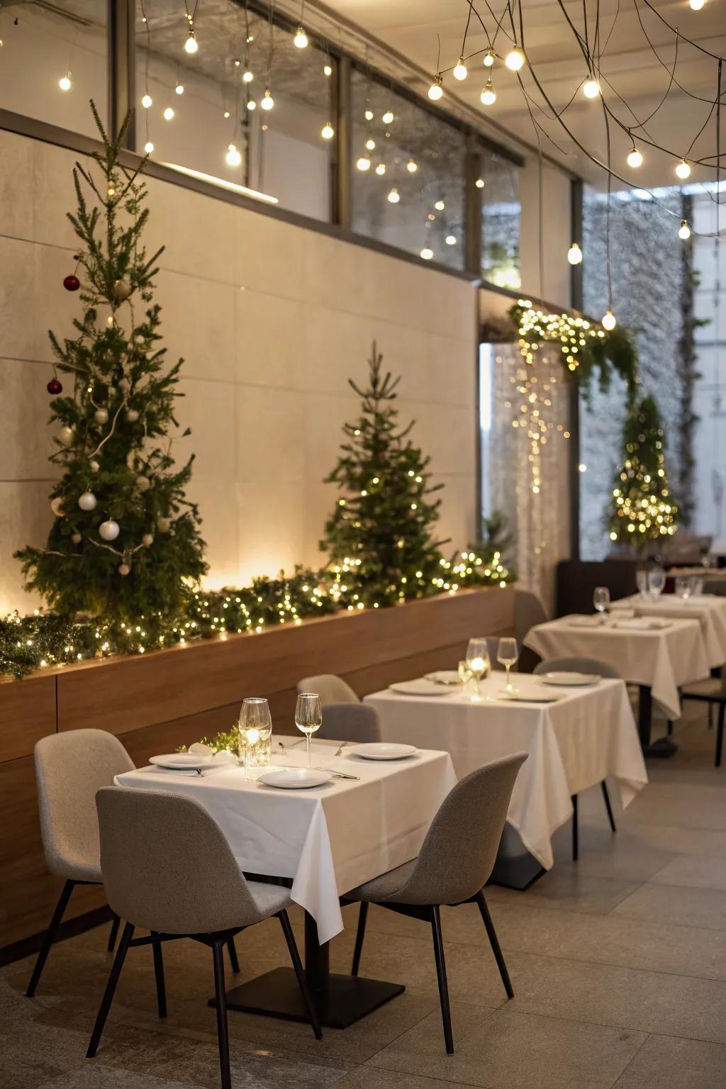 Sophisticated minimalist holiday decor.