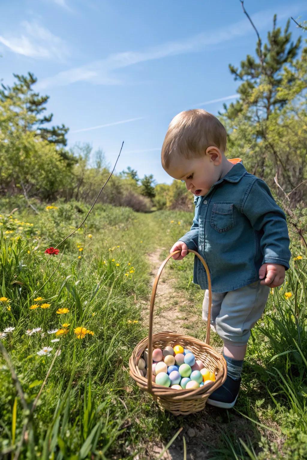 Outdoor adventure collecting spring treasures.
