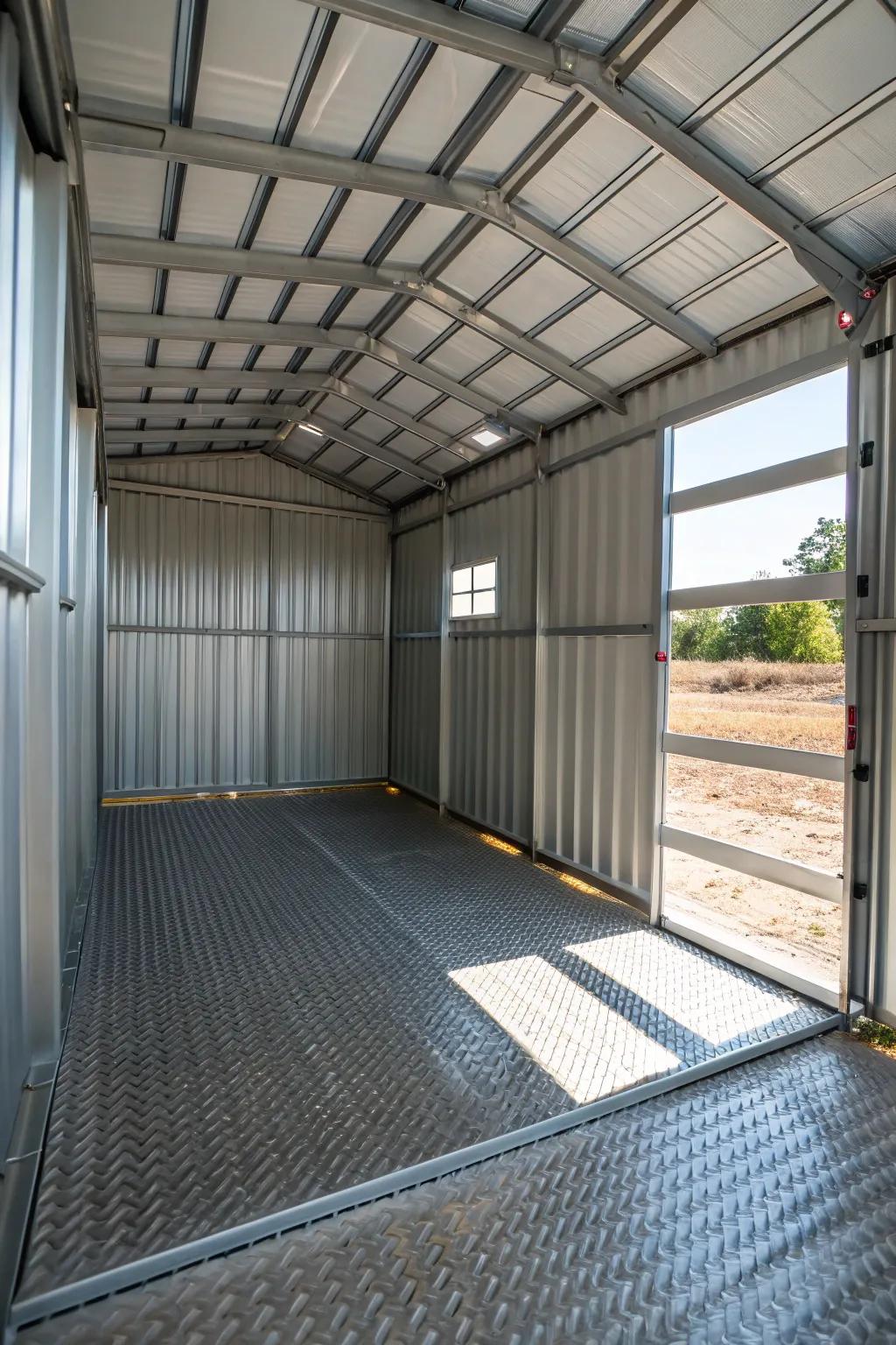 Weatherproof flooring protects and extends the life of your shed.