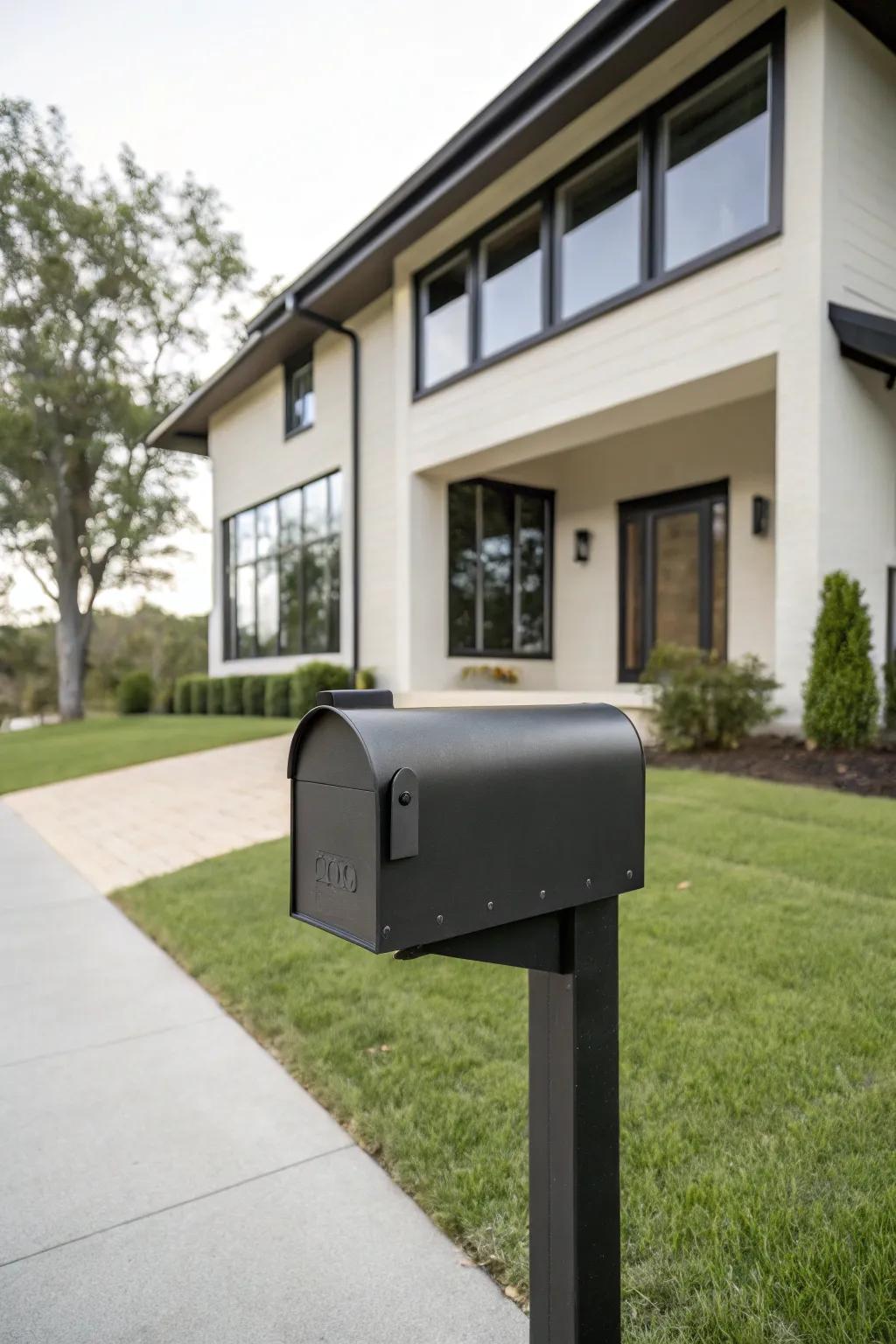 Minimalist mailbox posts offer sleek simplicity and elegance.