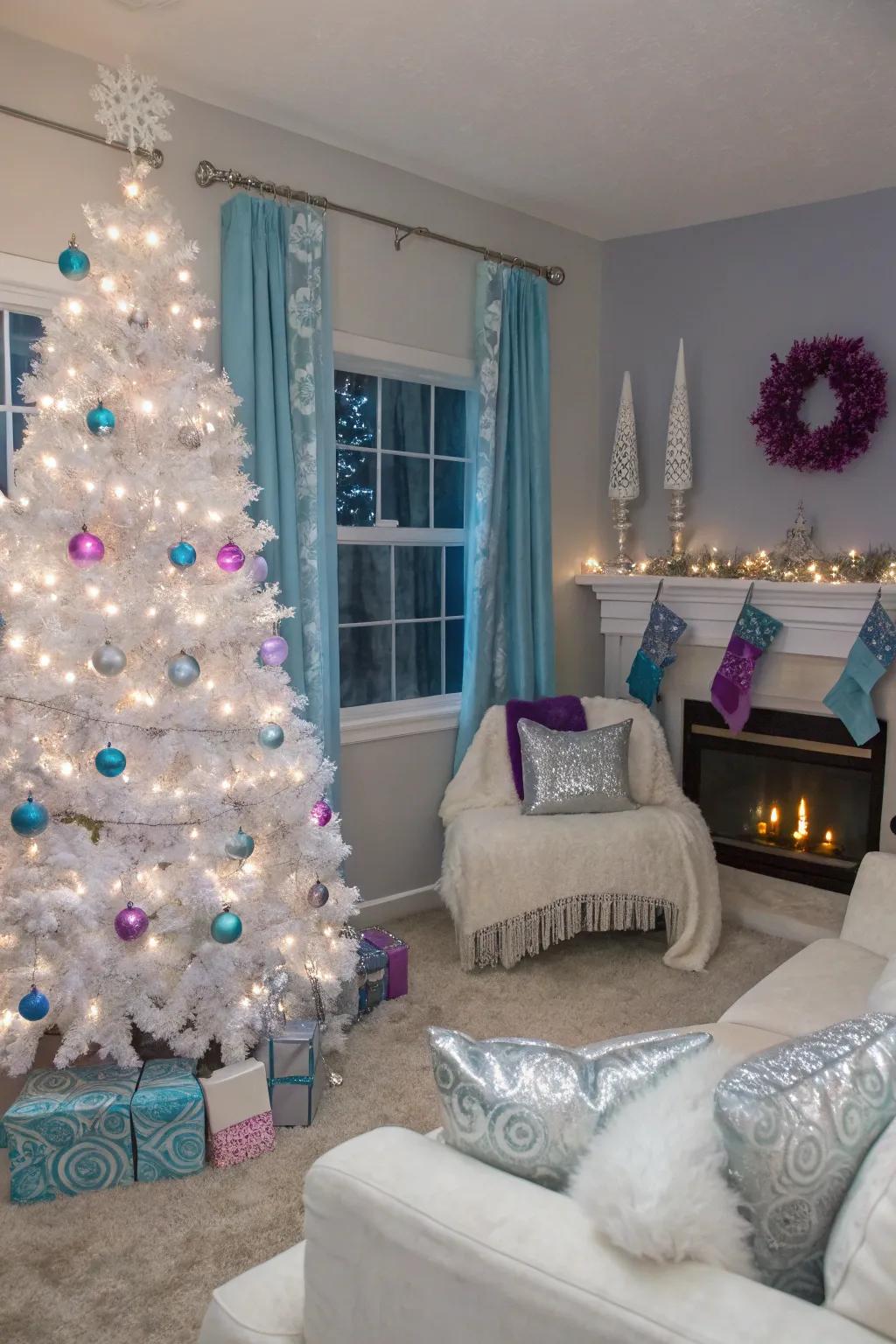 A serene color scheme that evokes the beauty of winter.