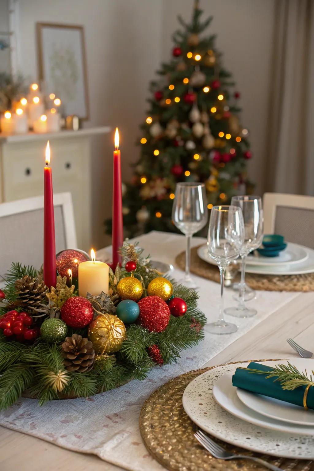 A vibrant centerpiece bringing the dining table to life.