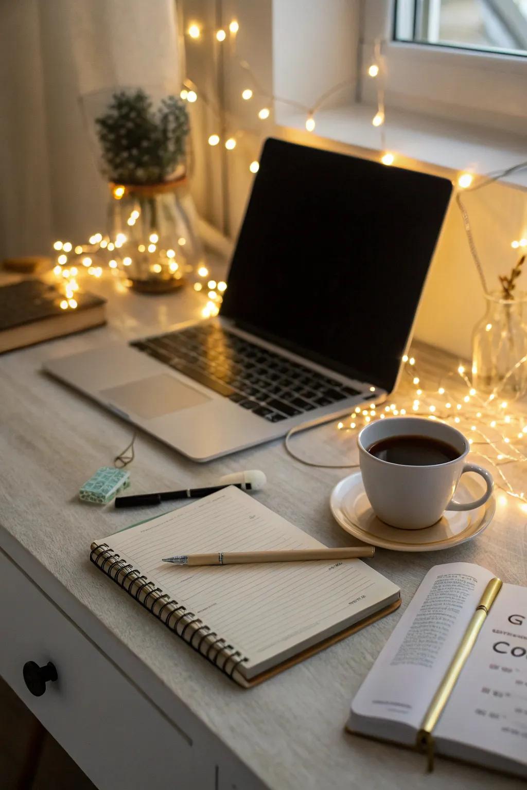 Transform your workspace through ambient illumination.