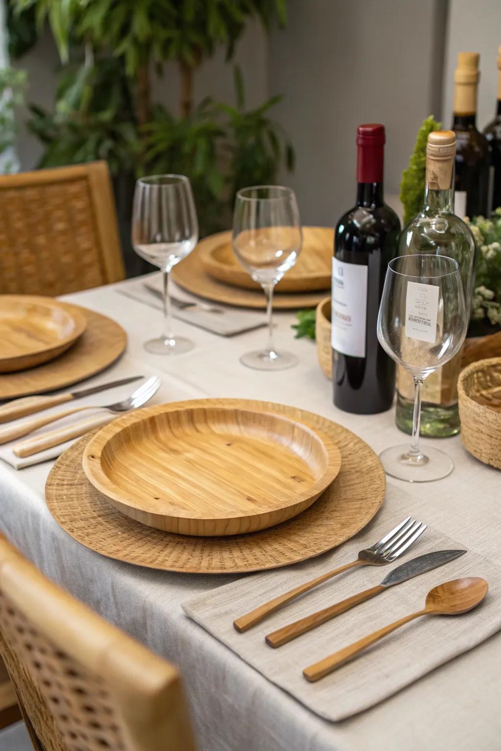 Sustainable tableware combining style and eco-consciousness.