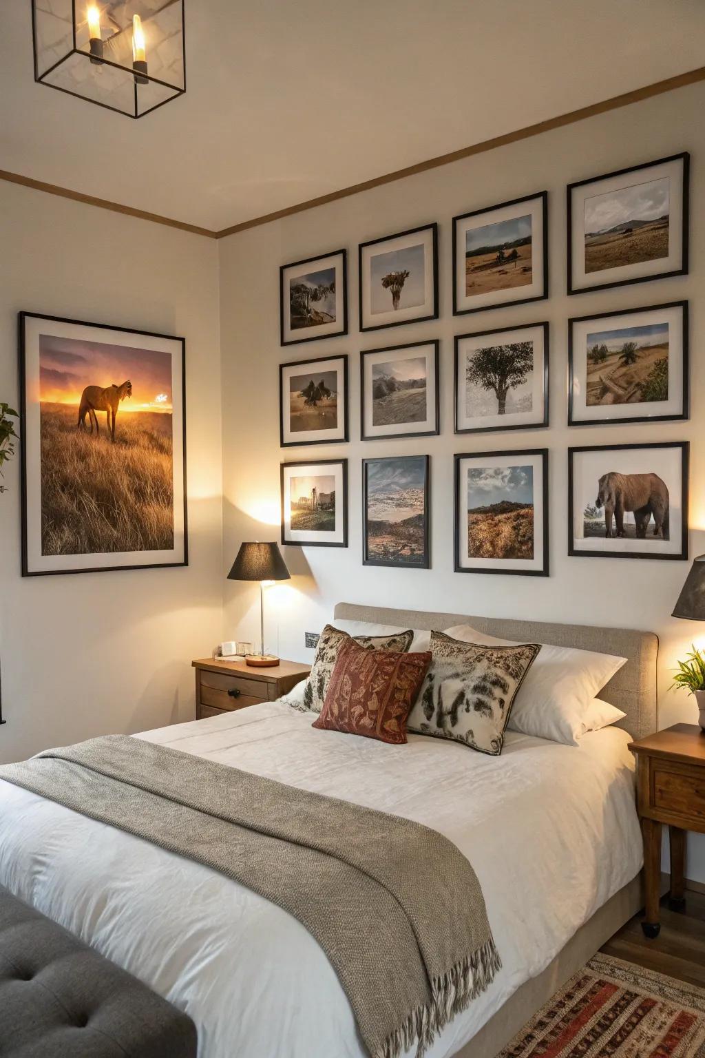 A feature wall transforms your space into an artistic showcase.